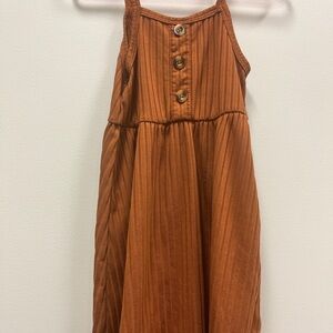 Rust Orange Button-Front Dress